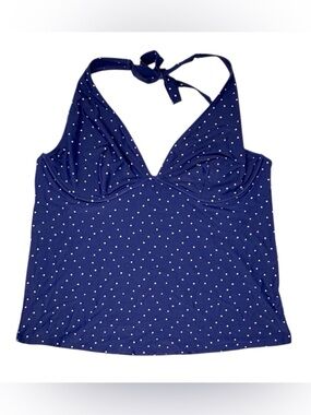Old Navy blue w/white polka dot swim tankini women’s size XXL EUC